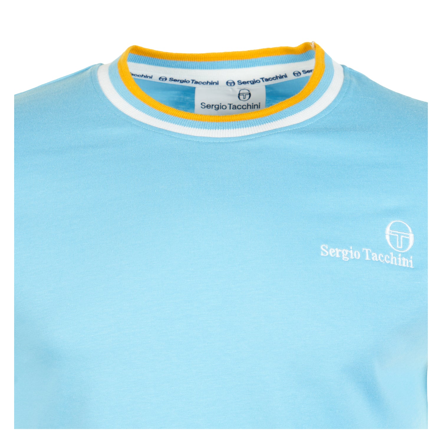 Rainer FC T Shirt Baltic Sea White Old Gold