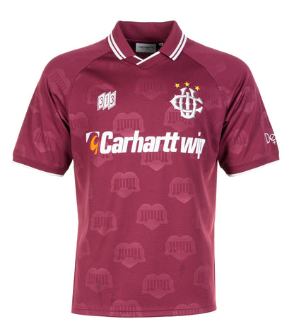 Short Sleeve Hartt's Football T Shirt Jacquard Mulberry