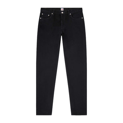 Regular Tapered Jeans Kaihara Right Hand Black Denim Black Unwashed