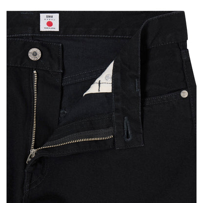 Regular Tapered Jeans Kaihara Right Hand Black Denim Black Unwashed