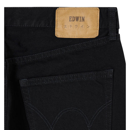 Regular Tapered Jeans Kaihara Right Hand Black Denim Black Unwashed