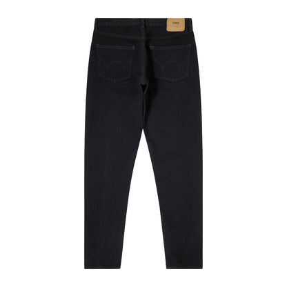 Regular Tapered Jeans Kaihara Right Hand Black Denim Black Unwashed