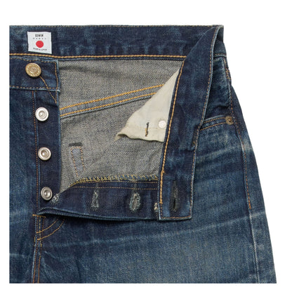 Regular Tapered Jeans Kaihara Pure Indigo Opened Denim Blue Dark Used