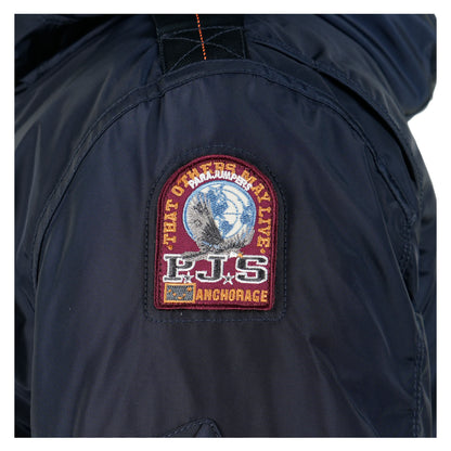 Right Hand Hooded Down Jacket Navy