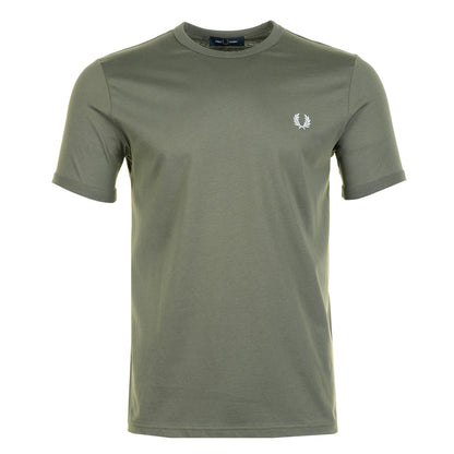 Ringer T Shirt Laurel Wreath Green