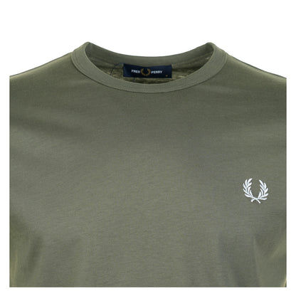 Ringer T Shirt Laurel Wreath Green