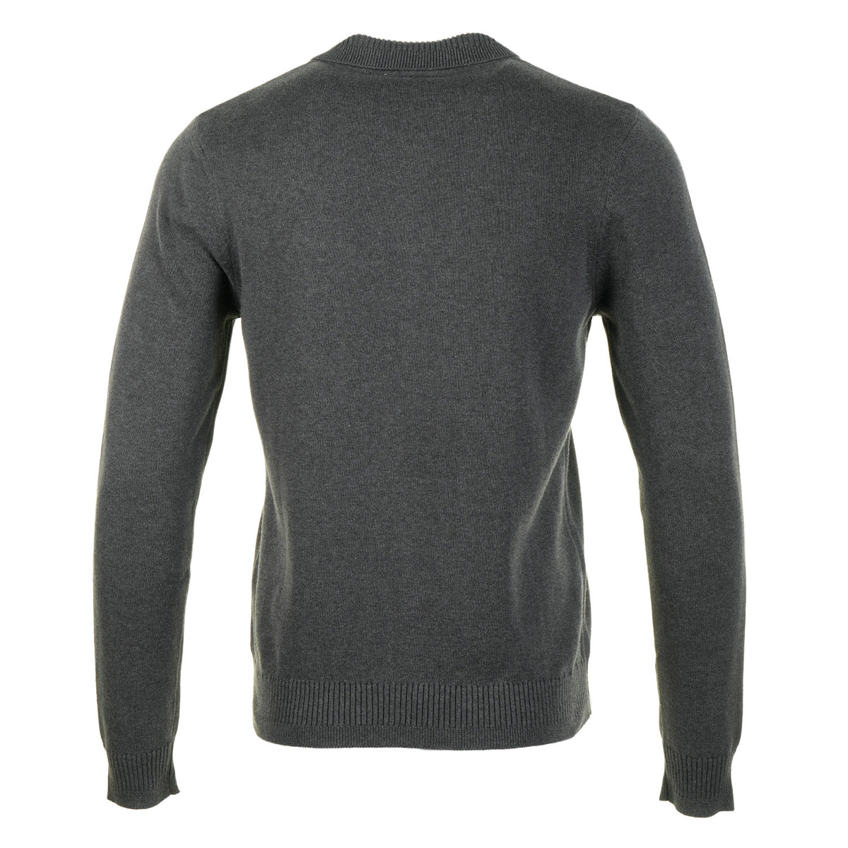 Roberto Knitted Long Sleeve Polo Charcoal Marl