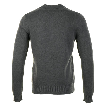 Roberto Knitted Long Sleeve Polo Charcoal Marl