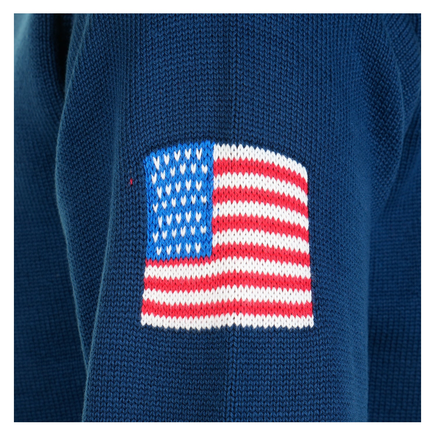 Bruce 7GG Front Logo Knit Sweatshirt Navy