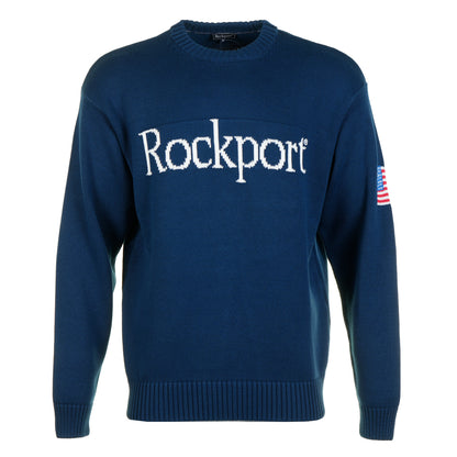 Bruce 7GG Front Logo Knit Sweatshirt Navy