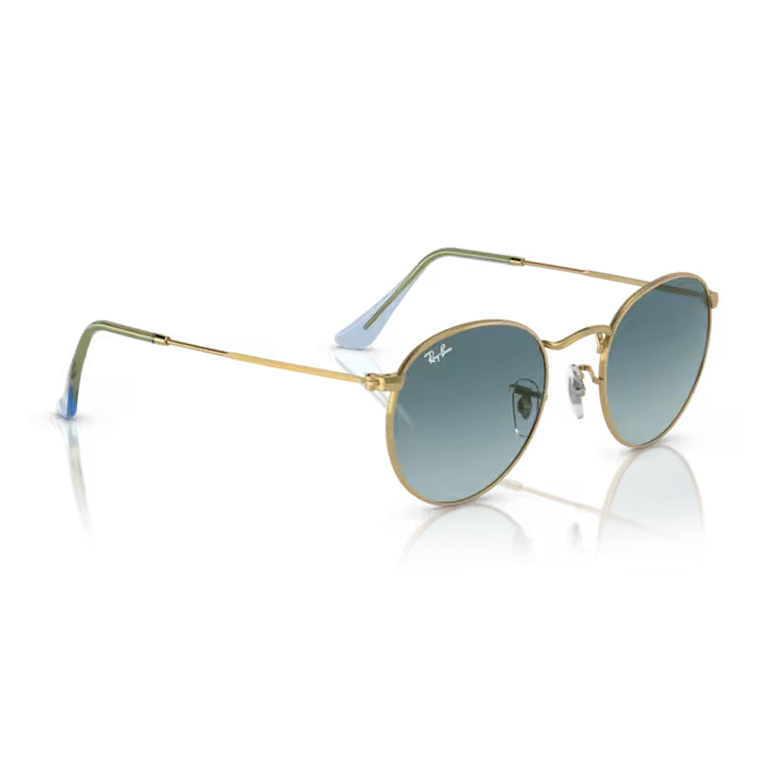 image of Ray-ban Round Metal Flat Lenses Gold sunglasses