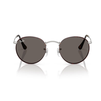 Ray Ban Round Metal Matte Havana Matte Silver / Dark Grey