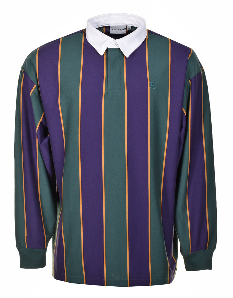 Long Sleeve Ruben Rugby Shirt Striped Discovery Green