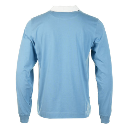 Rugby Long Sleeve Emblem Polo Light Blue