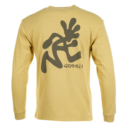 Long Sleeve Running Man Tee Pigment Dyed Sulphur