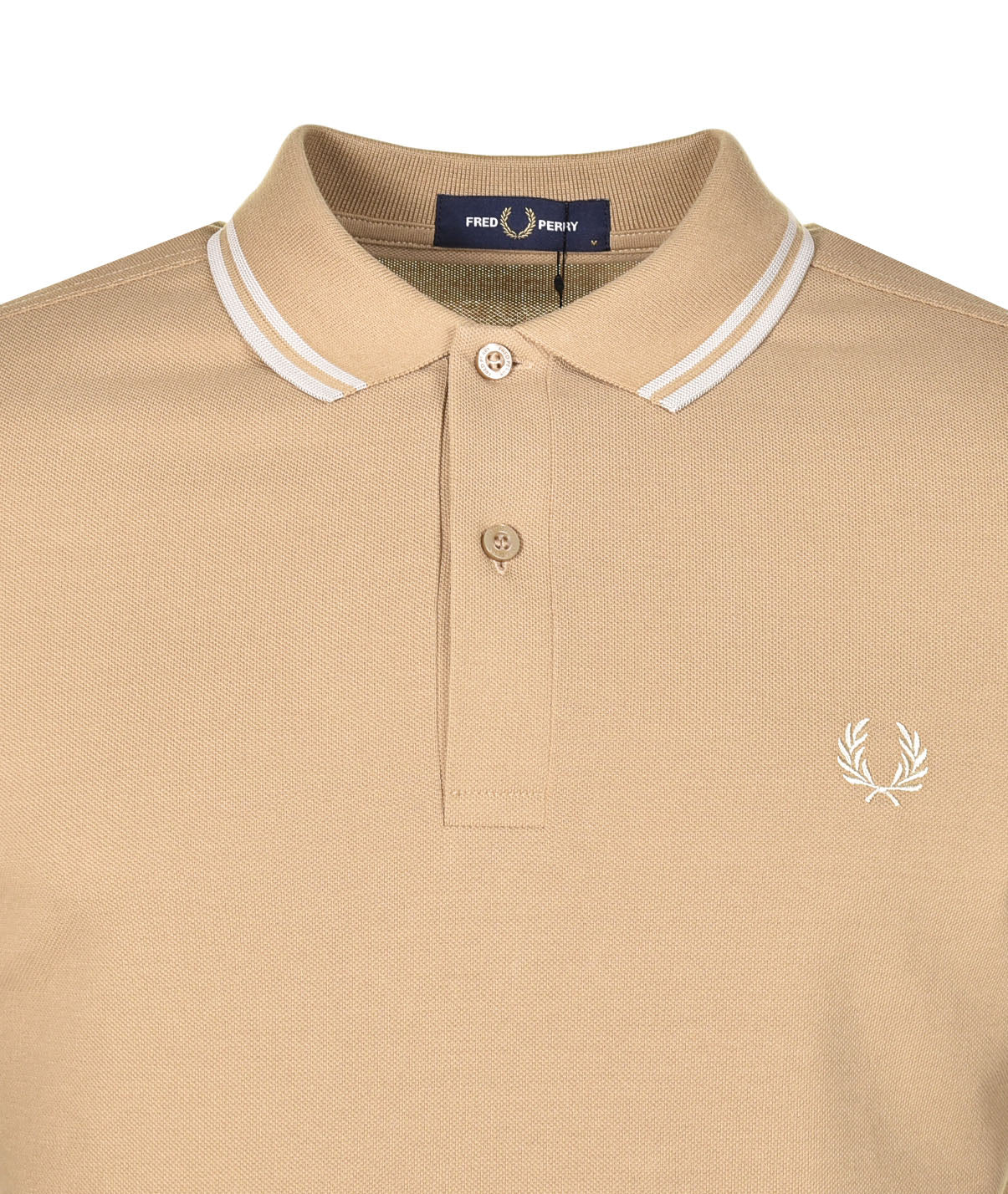Short Sleeve Twin Tipped Polo Shirt Warmstone/ Oatmeal