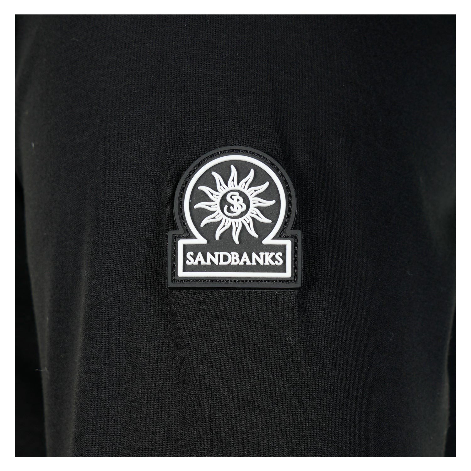 Long Sleeve Silicone Zip Polo Shirt Black