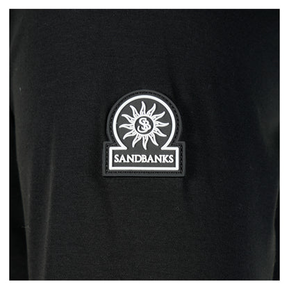 Long Sleeve Silicone Zip Polo Shirt Black