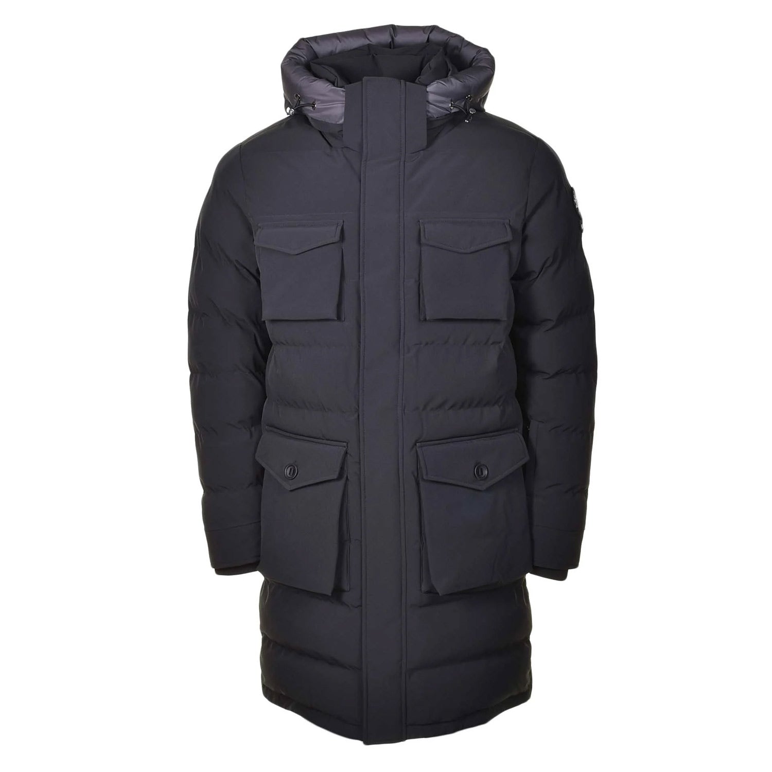 Branksome Long Puffer Jacket in Black