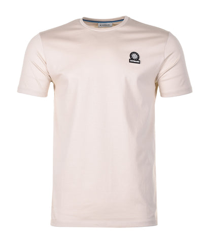 Sandbanks Badge Logo T Shirt Stone