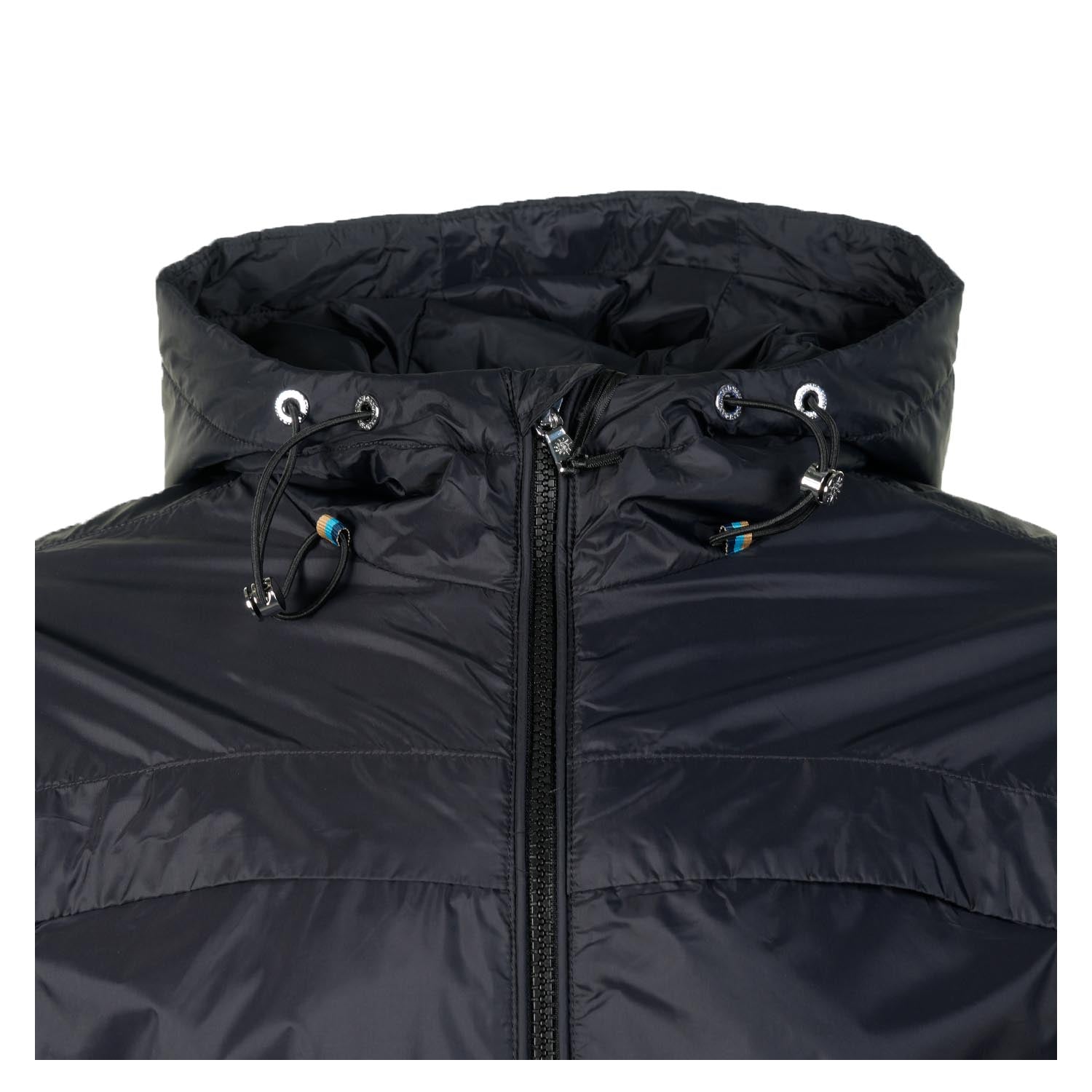 Hooded Nylon Windcheater Jacket Black