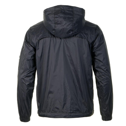 Hooded Nylon Windcheater Jacket Black