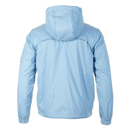 Hooded Nylon Windcheater Jacket Dusty Blue