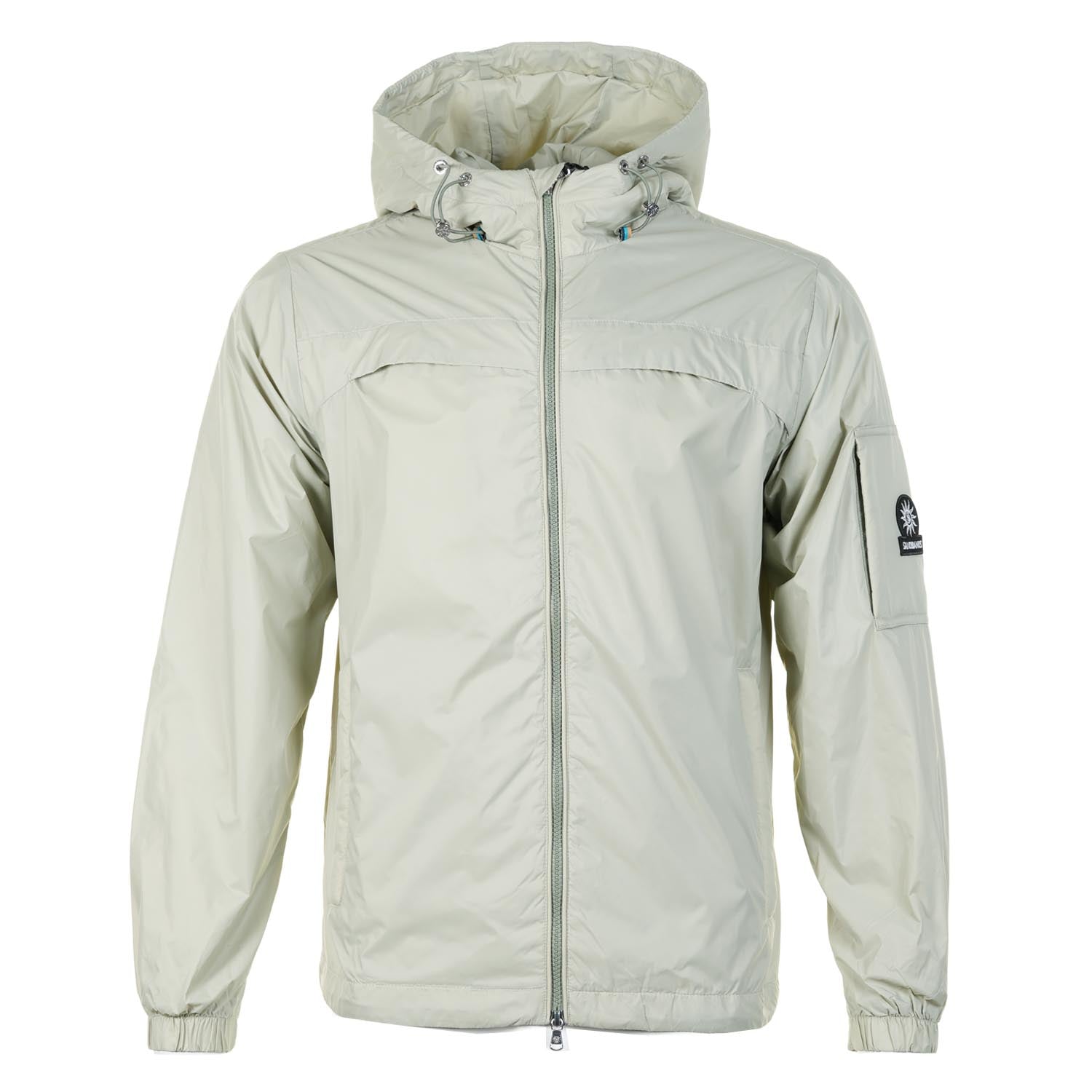 Hooded Nylon Windcheater Jacket Sage