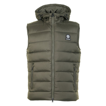 Frontier Hooded Puffer Gilet Khaki