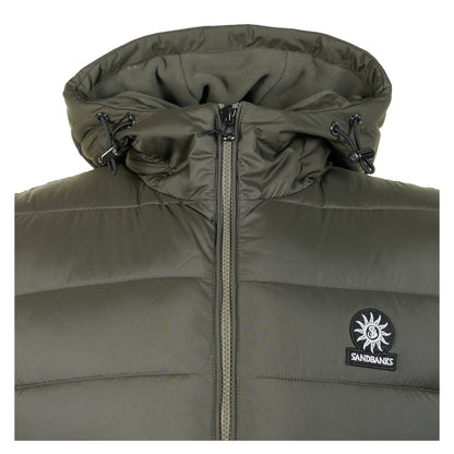 Frontier Hooded Puffer Gilet Khaki