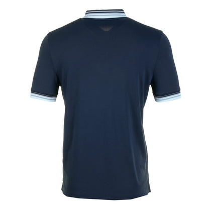 Short Sleeve Gradient Rib Polo Navy