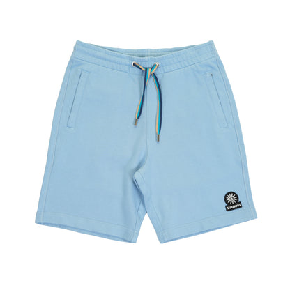 Badge Logo Sweat Shorts Dusty Blue