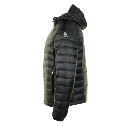 Hooded Ripstop Micro Puffer Jacket Black