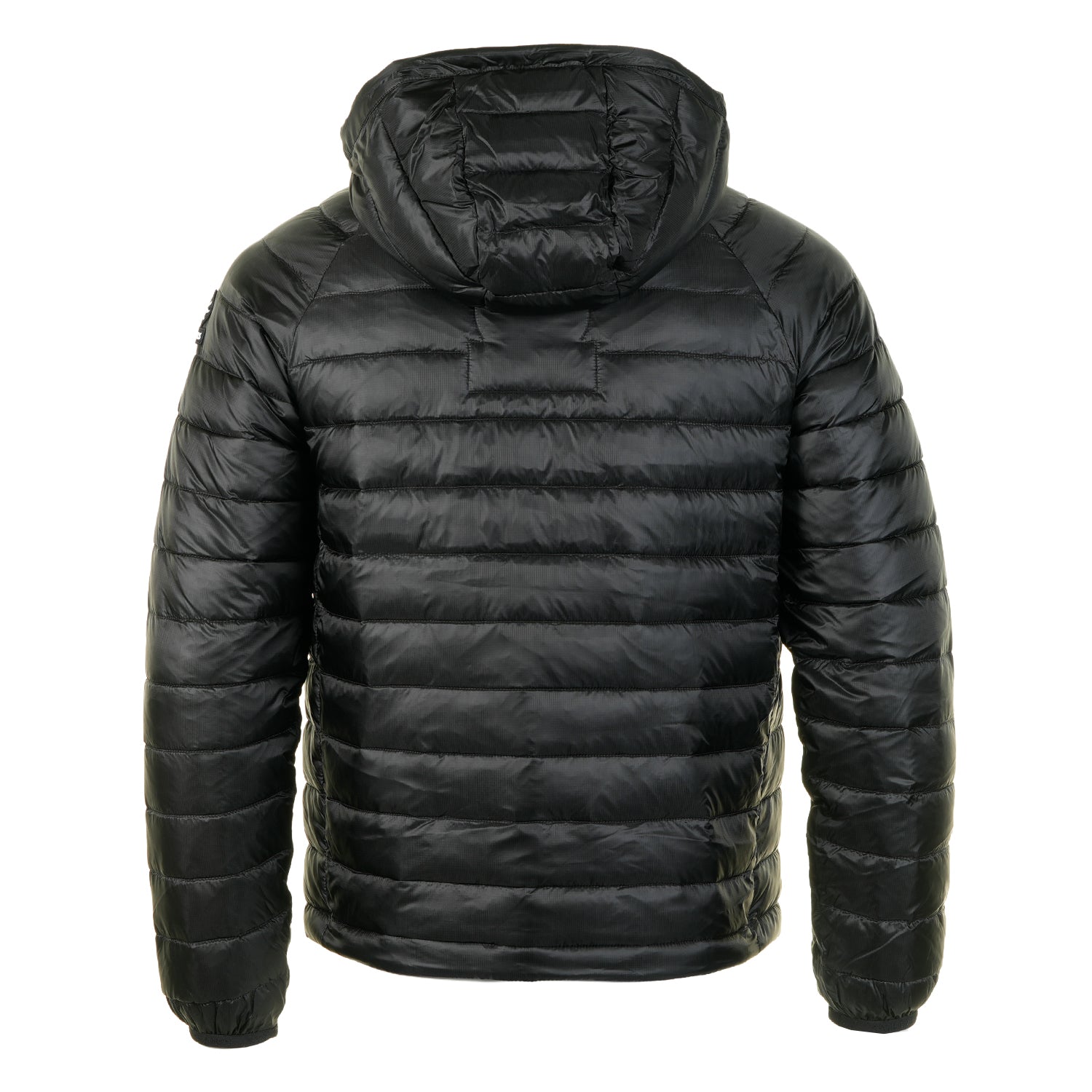 Hooded Ripstop Micro Puffer Jacket Black