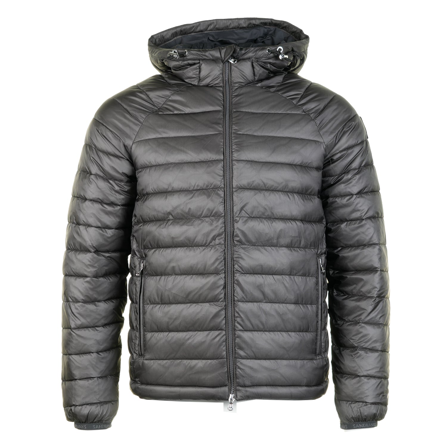 Hooded Ripstop Micro Puffer Jacket Anthracite