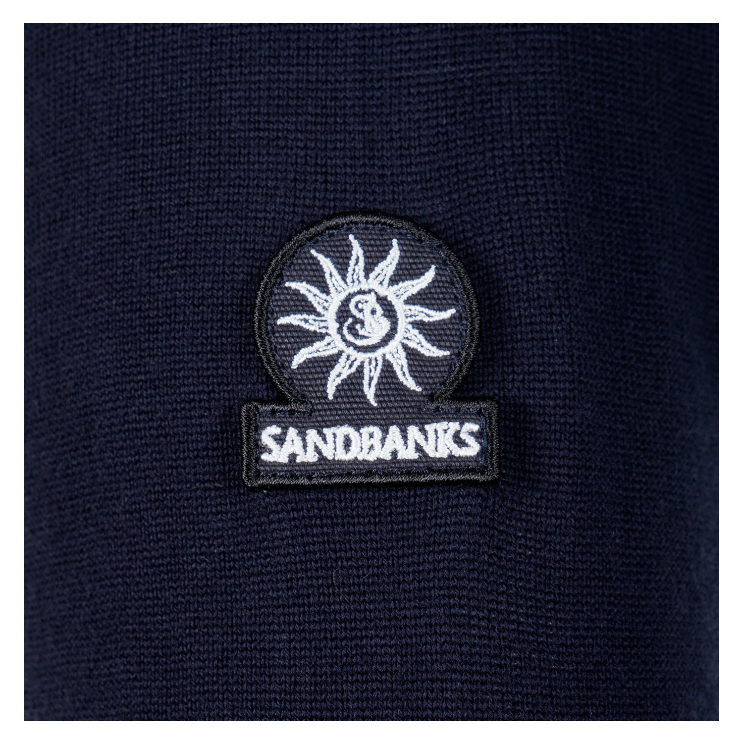 Merino Wool Zip Polo Navy