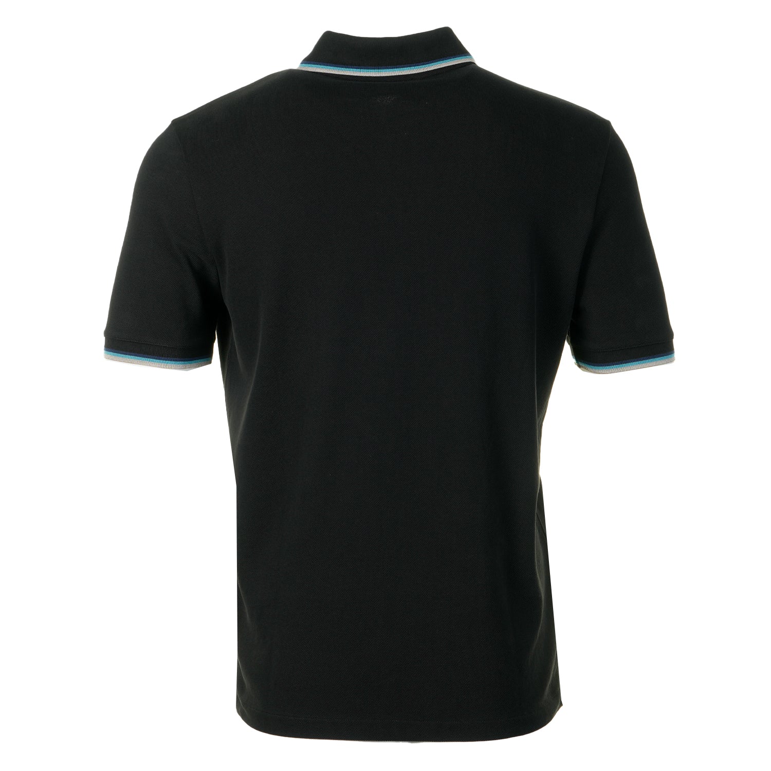 Short Sleeve Tipped Badge Logo Polo Shirt Black