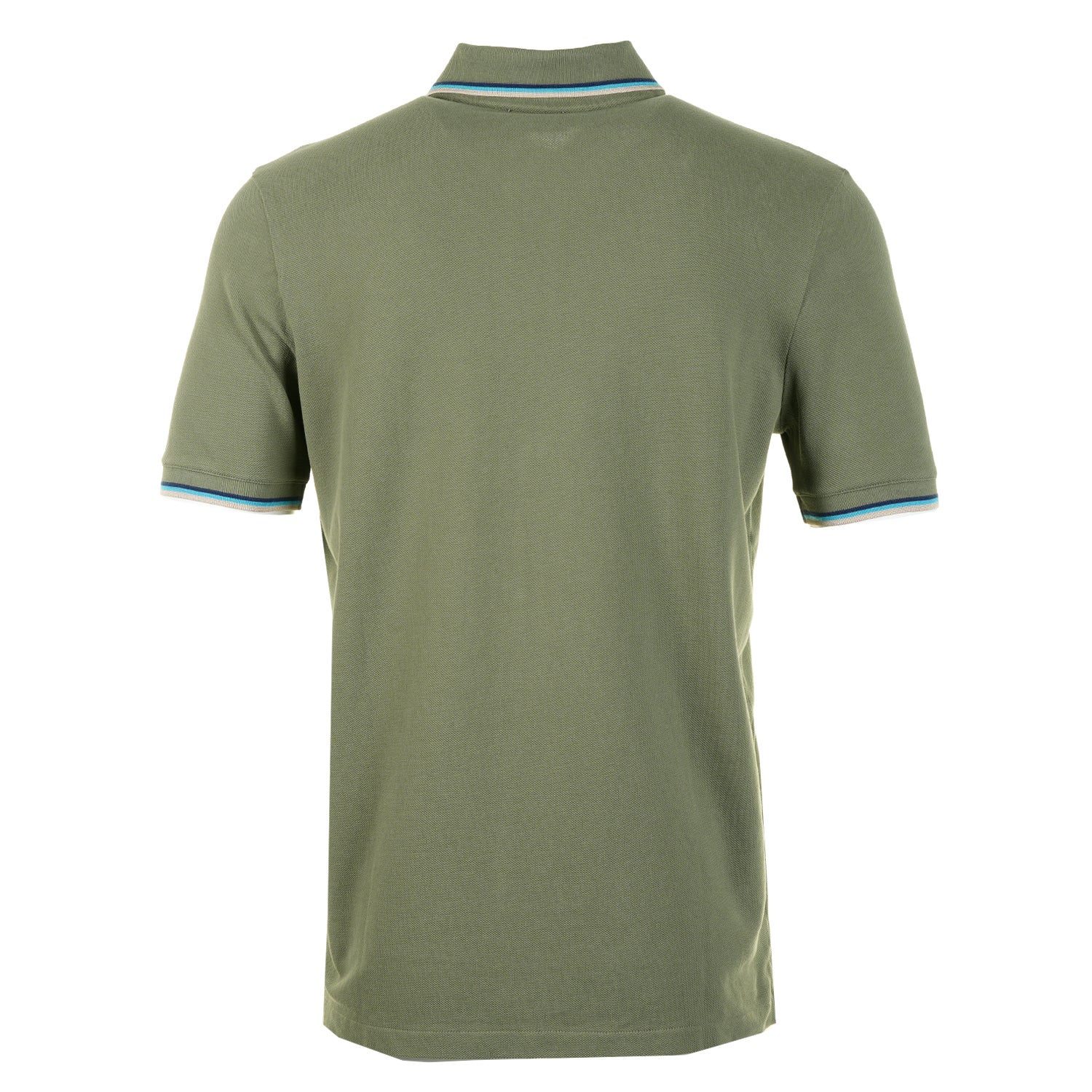 Short Sleeve Tipped Badge Logo Polo Shirt Olive