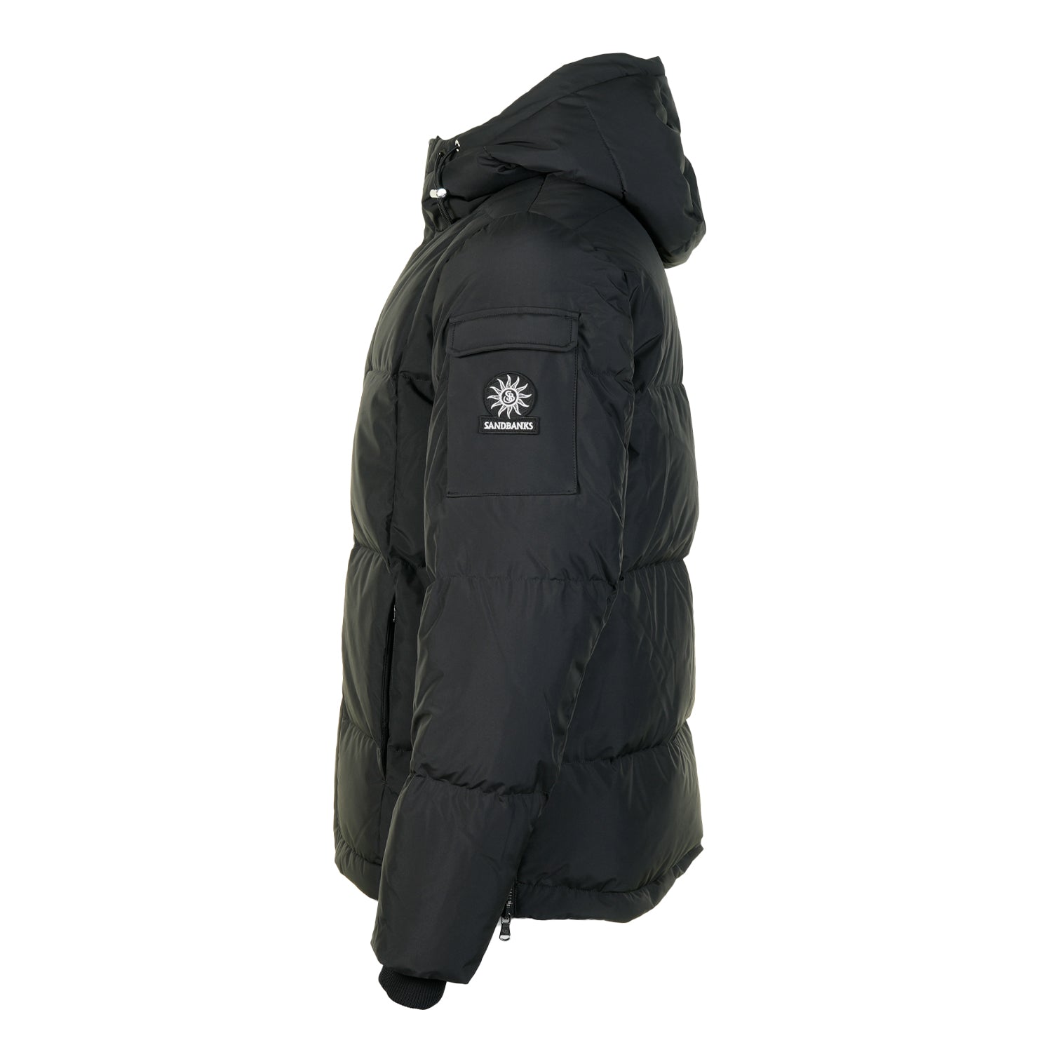 Alpha Wide Baffle Puffer Jacket Black
