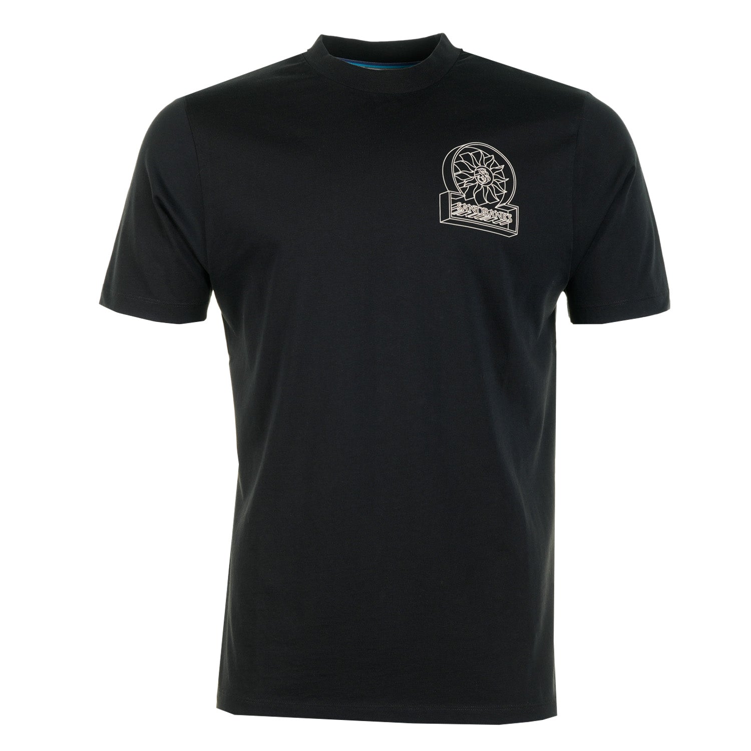 3D Logo Print T Shirt Black