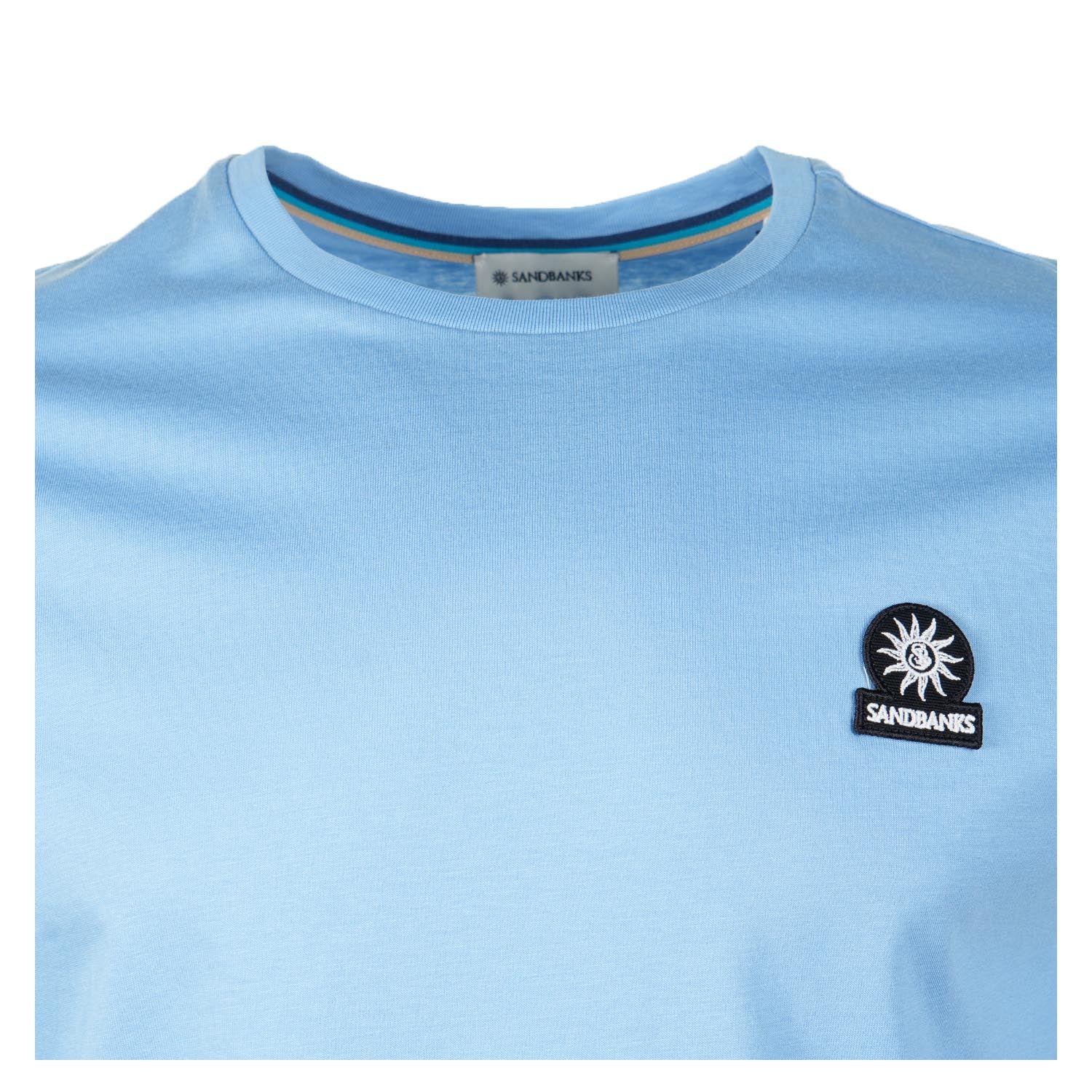 Badge Logo T Shirt Dusty Blue