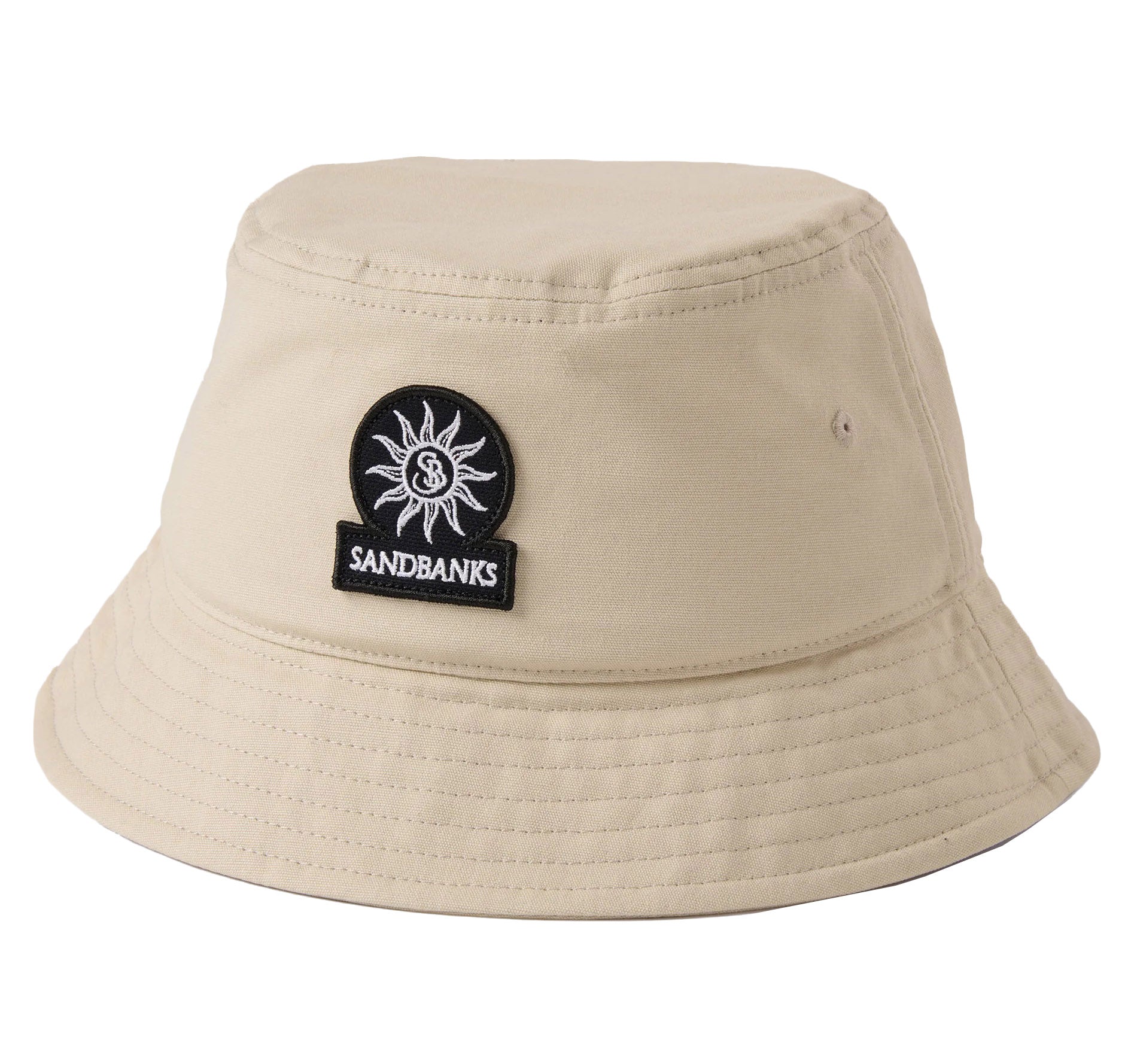 Sandbanks Badge Logo Bucket Hat Stone