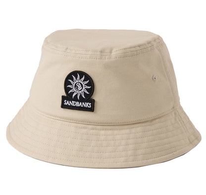 Sandbanks Badge Logo Bucket Hat Stone