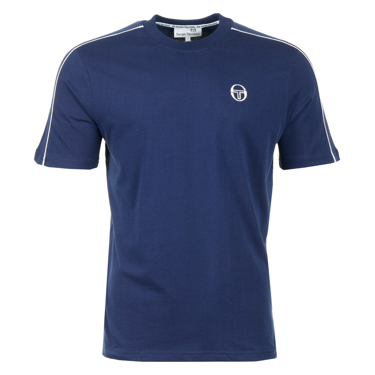 Santis Raised Logo T Shirt Maritime Blue / Gardenia