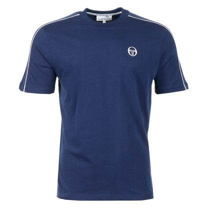 Santis Raised Logo T Shirt Maritime Blue / Gardenia