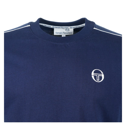 Santis Raised Logo T Shirt Maritime Blue / Gardenia