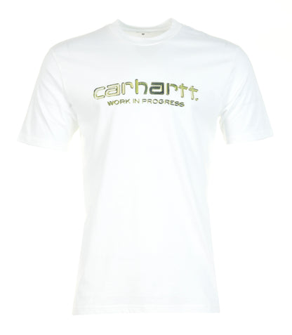 Short Sleeve Solar Chrome Script T Shirt White