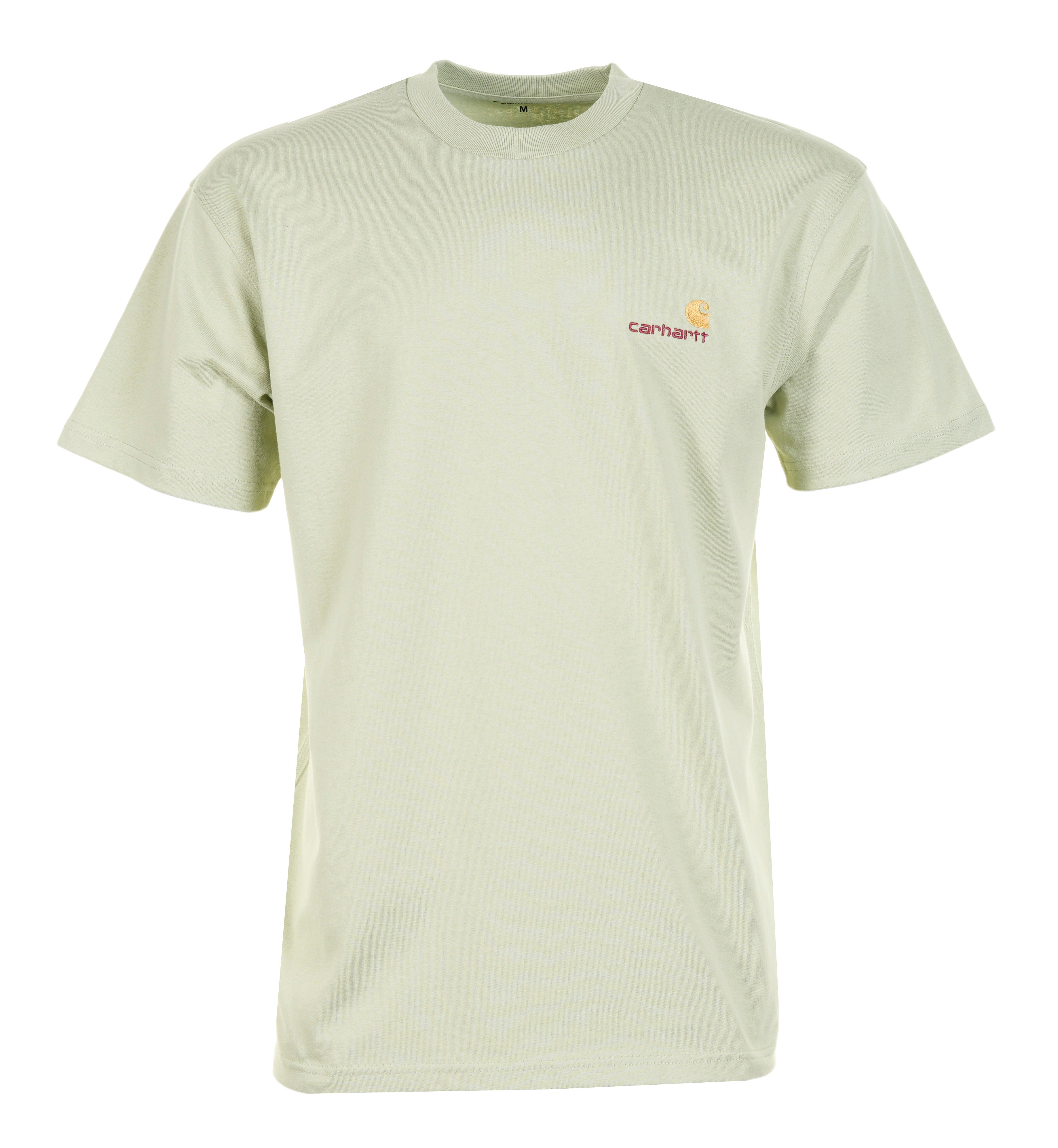 Short Sleeve American Script T Shirt Pale Olive