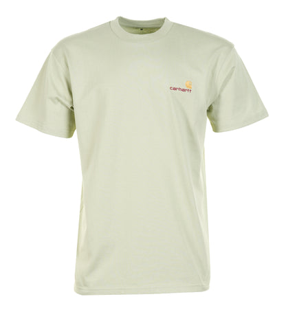 Short Sleeve American Script T Shirt Pale Olive
