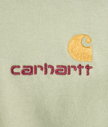 Short Sleeve American Script T Shirt Pale Olive